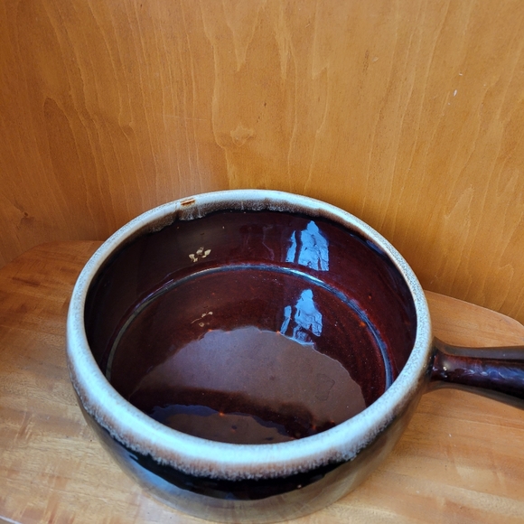 Vintage Pfaltzgraff Brown Drip Bean Pot Cassetole Pan - Picture 3 of 6